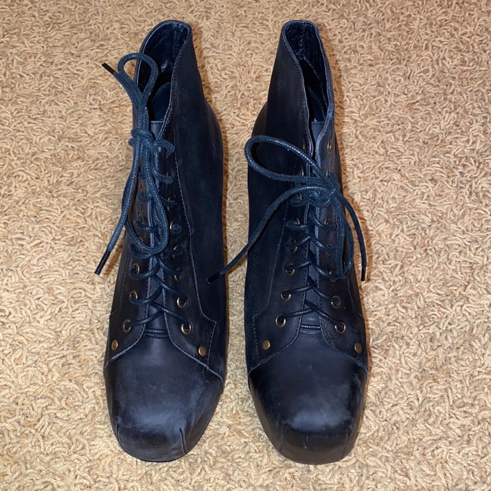 Jeffrey Campbell OG Lita Booties in classic Black Leather